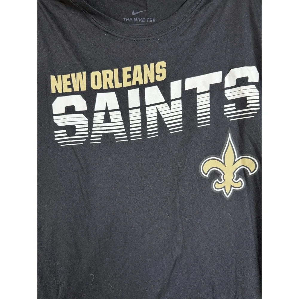 The Nike Tee T Shirt Men Large Black And Gold New Orleans Saints